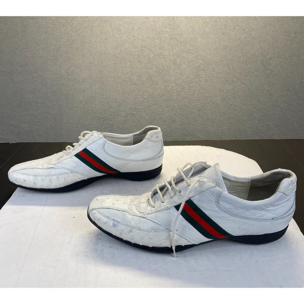 Los Altos Boots Exotic Crocodile Leather Dress Shoes,White, Mens,Mex Size 30B